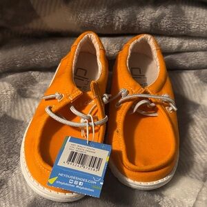 Hey Dude Kids Sneakers in Bright Orange